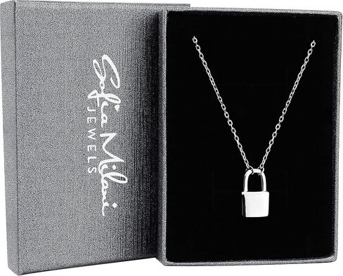 Sofia Milani - Women's Necklace 925 Silver - Lock Pendant - 50373 in Kuwait