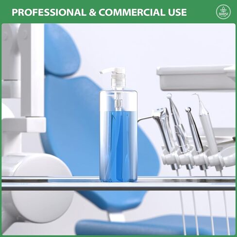 زجاجات فارغة بمضخة شامبو، 32 اونصة (1 لتر)، خالية من البيسفينول ايه، اسطوانة بلاستيكية (PETE1)، عبوة من 3 قطع in Kuwait