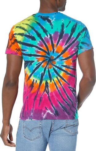 Liquid Blue Men's Rainbow Spiral Streak T-Shirt in Saudi Arabia