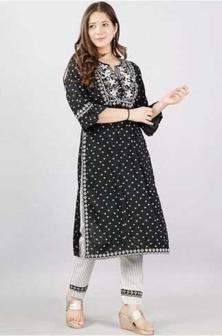 مجموعة بانت كورتا رايون فيسكوز سوداء للنساء in Kuwait
