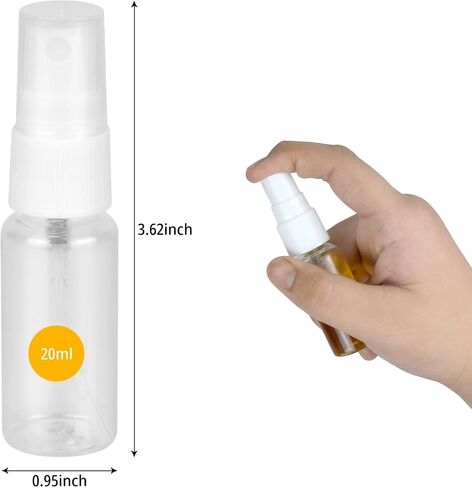 2 Pcs Spray Bottles, 20ML Clear Empty Refillable Atomiser, Mist Sprayer Bottles, Small Travel Spray Bottle Set (2) in Saudi Arabia