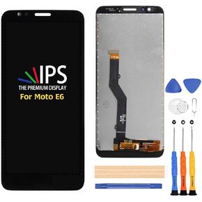 Screen Replacement for Motorola Moto E6 XT2005-1 XT2005-3 XT2005-4 XT2005-5 XT2005DL LCD Display& Touch Screen Digitizer Frame Assembly Set with Repair Tool Kits