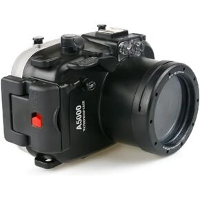 130ft/40m Underwater Camera Housing Waterproof Diving Case Compatible with Sony A5000 with 16-50mm Lens