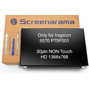 شاشة بديلة جديدة من SCREENARAMA لجهاز Dell Inspiron 5570 P75F001 FHD 30pin غير تعمل باللمس 1920x1080 شاشة LCD LED غير لامعة مع أدوات