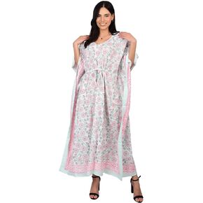 Fabric Venue Women Ethnic Cotton Sanganeri Print Natural
