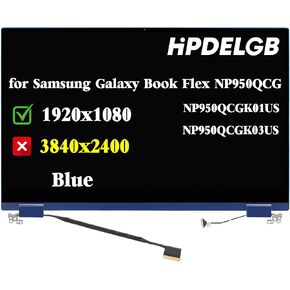 Replacement for Samsung Galaxy Book Flex NP950QCG NP950QCG-K01US NP950QCG-K03US NP950QCG-K01HK / K01DE / K01CA / X01DE LCD Touch Screen Digitizer Assembly 15.6" 1920x1080 FHD Colour Blue in Saudi Arabia
