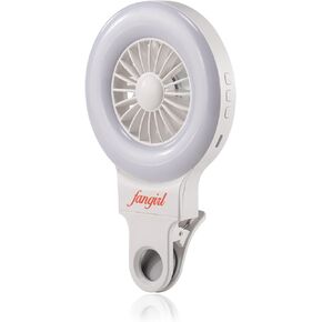 Fangirl: 2-in-1 Clip on Phone Fan and Selfie Ring Light