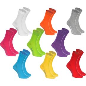6,9 or 12 pairs of Multicolored COTTON Socks, Casual Style, produced in Europe