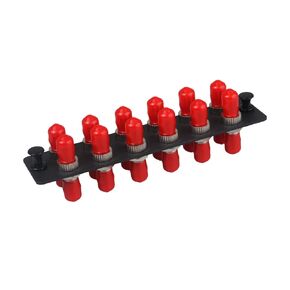 12 Fibers ST to ST Single Mode Fiber Patch Panel with 12 pcs ST/ST Singlemode Fiber Optic Coupler Adapters Connector, 3pcs