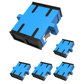 10pcs SC/OS2 Duplex Fiber Optic Adapter SC Female to SC Female UPC Network Internet Duple Single Mode Multimode Fiber Optical Coupler Connector Adapter,Blue