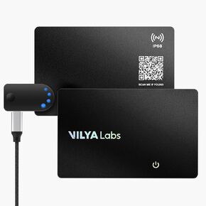 SmartCard Thin Wallet Tracker Card, Rechargeable & Reusable, Works with Apple Find My App, Item Finder for Luggage Tag, Purse, Phone