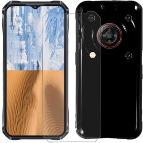 حافظة لهاتف Oukitel WP33 Pro (6.60 بوصة)، حافظة بغطاء أسود لهاتف Oukitel WP33 Pro مع واقي شاشة من الزجاج المقسى in Kuwait