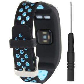Compatible for Garmin Vivosmart HR Strap,Breathable Silicone Replacement Watch Band Bracelet Accessory for Garmin Vivosmart HR Smartwatch,Black Blue