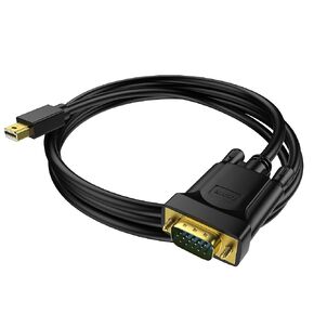 Mini DisplayPort to VGA Cable 6.6ft, MDP (Thunderbolt 2 Compatible) Male to VGA Male Cable Compatible for MacBook Air/Pro, Surface Pro/Dock, Monitor, Projector