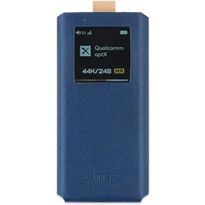 حافظة ميتري لجهاز FiiO BTR7، غطاء جلد صناعي إيطالي مصنوع يدويًا مع حبل قلادة لـ BTR-7 (كحلي) in Kuwait