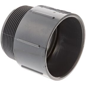 Spears 436-G Series PVC Pipe Fitting, Adapter, Schedule 40, Gray, 3" NPT Male x 3" Socket