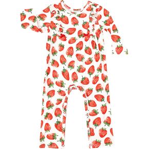 Baby Girls Romper-Viscose Made from Bamboo, Long Sleeve Jumpsuit Infant Clothes Soft One Piece Overalls