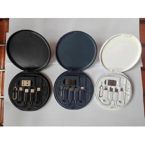 6 in 1 USB Adapter Cable Conversion Storage Box (White)