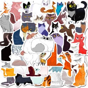 50 Pcs of Cute Kawaii Cat Meme Stickers - Funny Decals for Adults, Teens | Personalizing Skateboard,Bicycle,Notebooks,Stationery,Laptop,Water Bottles