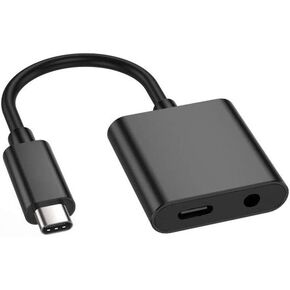 محول سماعة رأس USB-C مقبس 3.5 مم متوافق مع Motorola Razr (2024,2023,2022,2020,2019)، منفذ شاحن مقسم ميكروفون يدعم حر اليدين من النوع C