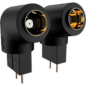 2pcs 0.78/0.75 Angled 2 Pin to MMCX Adapter Female Earphone Work for MMCX Cable to Connected with KZ AS10 TRN V80 ES4 ED16 ZS5 ZS6 ZSR ZST ZS10