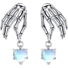 Scorpion Earrings Sterling Silver Scorpion Heart Dangle Earrings Scorpion Punk Valentine's Day Jewelry Gifts for Women