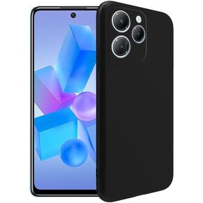 Silicone Case for Infinix Hot 40 Pro, Silky-Soft Touch Full-Body Protective Case, Shockproof Bumper Protection Cover with Microfiber Lining (Black)