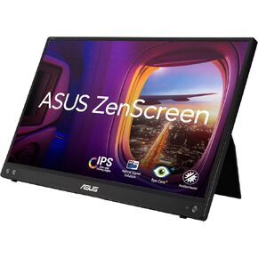 ASUS ZenScreen 15.6" 1080P Portable Monitor (MB16ACVR) - Full HD, IPS, Eye Care, Flicker Free, Blue Light Filter, Kickstand, USB-C Power Delivery, for Laptop, PC, Phone, Console