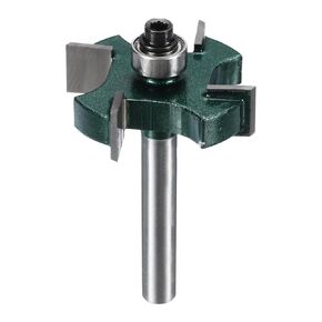 HARFINGTON T Slot Cutter Rabbet Router Bit 1/4" Shank 1-3/8" (35mm) x 1/4" 4 Wing Carbide Slotting Cutter Rabbeting Slab Flattening Router Bits with Bearing for Wood