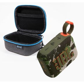 JBL GO 4 Portable Bluetooth Speaker & divvi GO Protective Hardshell Case - Black