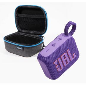JBL GO 4 Portable Bluetooth Speaker & divvi GO Protective Hardshell Case - Black
