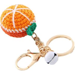 SEADEAR Crochet Fruit Keychain, Key Chain Pendants Car Key Ring Car Keychain Pendant Cute Keychain Car Keyring Holder