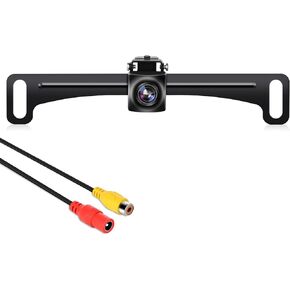GLK Backup Camera Reverse Camera AHD 1080P Night Vision Rear View Camera, License Plate Backup Camera with 170 Degree Wide View Angle, IP69K Waterproof, for 12-24V Pickup Car Truck RV SUV