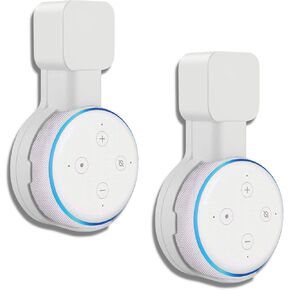 2X Wall Mount Holder White for ᴅᴏᴛ 3, Smart Home Outlet Wall Mount Stand for ᴅᴏᴛ 3rd Generation Speaker Holder, Space Saving Accessories Without Messy Wires, Simplify Your Living Space