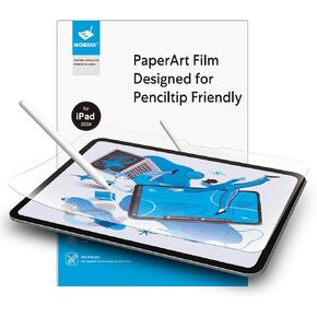 MOBDIK 2 Pack Paperfeel Screen Protector Compatible with iPad Pro 11 M4 (2024) New Version Crafted for Natural Writing, Less Reflection, Nib Friendly, with Easy Installation Kit