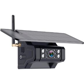 Magnetic RV Backup Camera Solar Portable - Install-Free Soft Rubber Wear-Resistant Night Vision Waterproof for Pemacom P16 Trailer Rear View Camera System