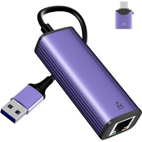 IVSHOWCO USB C to Ethernet Adapte, USB 3.0 to Gigabit Ethernet LAN Network Adapter, USB to Ethernet Adapter for Laptop, MacBook pro, iPad Air Pro, XPS, Switch and More.