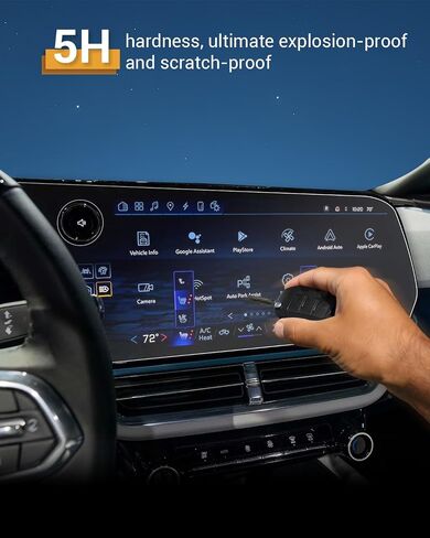 واقي شاشة YEE PIN 2024 Chevy Traverse لملحقات Chevy Traverse 2024، واقي شاشة لـ 2024 Chevy Traverse LS/LT/Z71/RS شاشة لمس ملونة مقاس 17.7 بوصة ومجموعة أدوات 11 بوصة، عبوة من قطعتين in Saudi Arabia