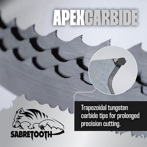 SabreTooth 158" Apex Carbide Tipped Ultra-Premium Bandsaw Sawmill Blade for High-Value Logs - Single in Saudi Arabia