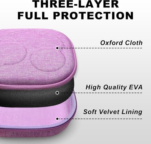 Headphone Case for JBL Tune 510BT/ 520BT/ 660NC/ 670NC/ 570BT/ 500BT/ 500/ JBL Live 460NC/ 670NC/ JBL T450BT, Soundcore H30i, Samsung AKG Foldable Bluetooth Wireless Headphone Purple in Kuwait