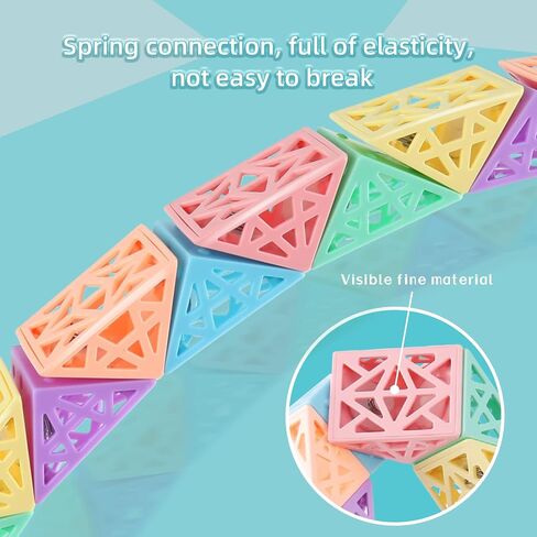 MOYU BLOCK Fidget Snake Cube Puzzles Twist Toys for Kids Sensory Toy Brain Teaser Wedges Magic Snake Cube(24 Blocks) in Saudi Arabia