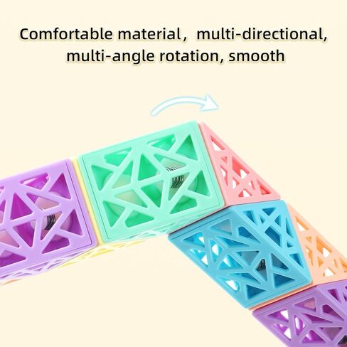 MOYU BLOCK Fidget Snake Cube Puzzles Twist Toys for Kids Sensory Toy Brain Teaser Wedges Magic Snake Cube(24 Blocks) in Saudi Arabia