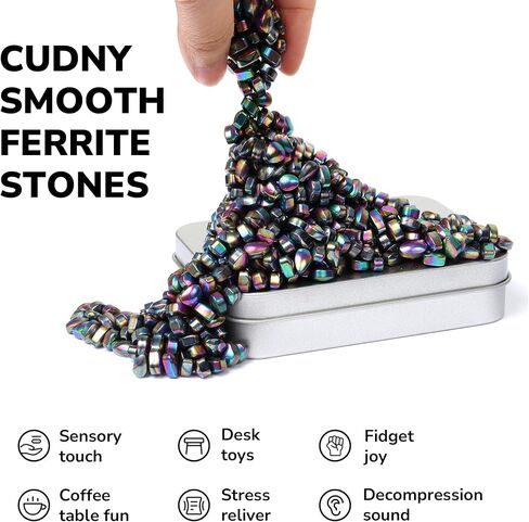 CUDNY Over 500 Pieces Black Ferrite Putty Stones Desk Fidget Toys for Adults. in Saudi Arabia