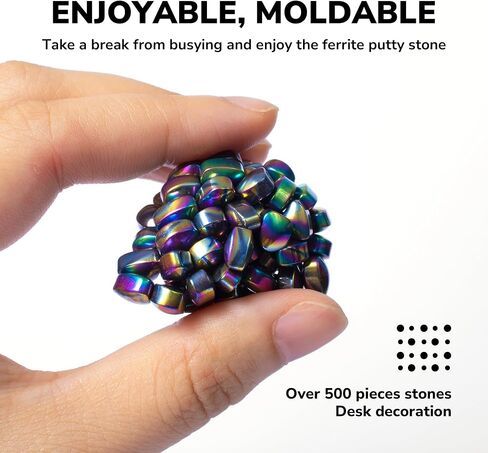 CUDNY Over 500 Pieces Black Ferrite Putty Stones Desk Fidget Toys for Adults. in Saudi Arabia