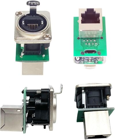 PENGLIN 10PCS Ethercon Rj45 Chassis Socket, NE8FDP Ethercon Pass Through Connector, D Series Cat5 RJ45 Panel-Mount Socket in Kuwait