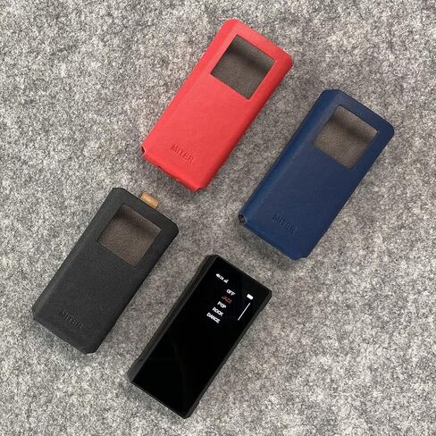 حافظة ميتري لجهاز FiiO BTR7، غطاء جلد صناعي إيطالي مصنوع يدويًا مع حبل قلادة لـ BTR-7 (كحلي) in Kuwait