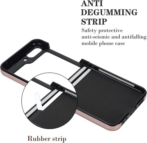 for Samsung Galaxy Z Flip 6 Case with Adjustable Detachable Lanyard, Crossbody PU Leather Protective Phone Cover with Chain Strap Wrist for Samsung Galaxy Z Flip6 SDZ Black in Saudi Arabia