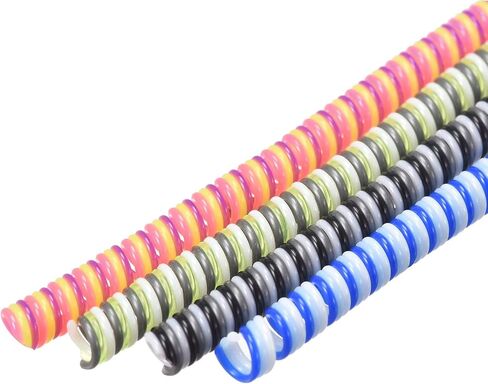 Flexible Cable Organizer Spiral Cable Protector Cable Wire Wrap, [for Cord Management] - ID 3 mm/OD 4mm / 1.4M / Pink, White, Green, Black in Saudi Arabia