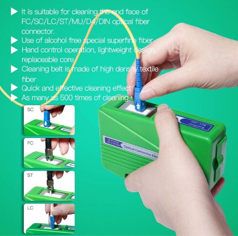 KOMSHINE منظف الألياف الضوئية KCC-550 علبة تنظيف الألياف مع أكثر من 500 مرة تنظيف in Saudi Arabia