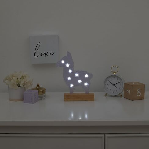 Little Love by NoJo White Llama Lighted Nursery Décor in Saudi Arabia